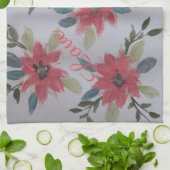 Geschirrtuch mit Korallenblumen (Gefaltet)