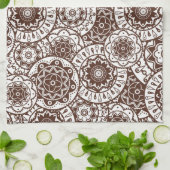 Geschirrtuch mit Volksverzierung (Gefaltet)