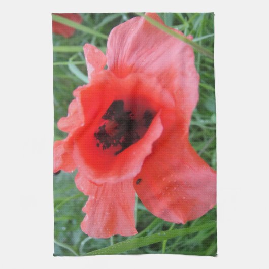 Geschirrtuch Mohnblumenkelch (Vertikal)