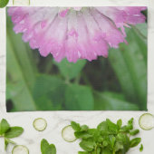 Geschirrtuch rosa Kleeblüte mit Wassertropfen (Gefaltet)