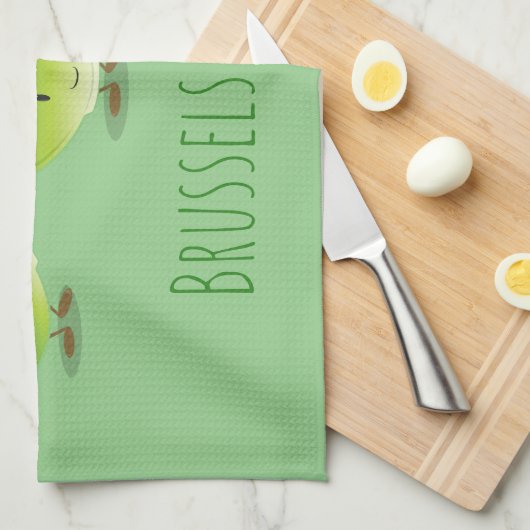 Geschirrtuch Rosenkohl-| (Viertel Falte)