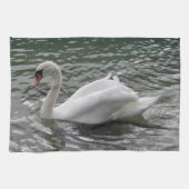 Geschirrtuch schwimmender Schwan (Horizontal)