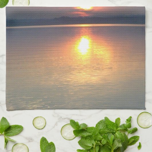 Geschirrtuch Sonnenuntergang (Gefaltet)