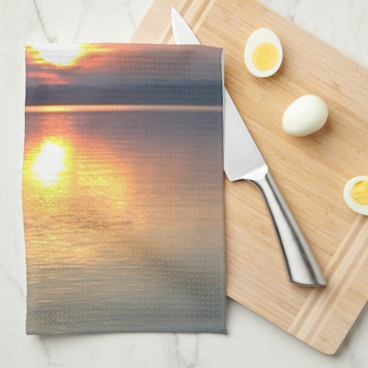 Geschirrtuch Sonnenuntergang (Viertel Falte)