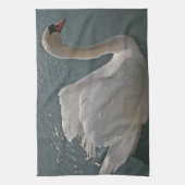 Geschirrtuch stolzer Schwan mit Lichtsternchen (Vertikal)