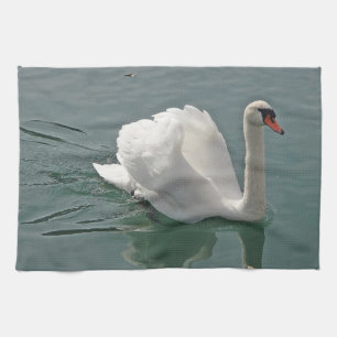 Geschirrtuch stolzer weisser Schwan