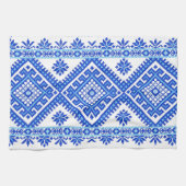 Geschirrtuch-ukrainisches Querstich-Druck-Blau Handtuch (Horizontal)