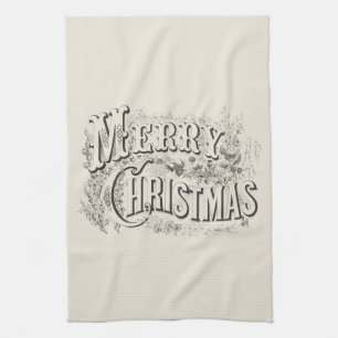 GESCHIRRTUCH : VINTAGE "FROHE WEIHNACHTEN"