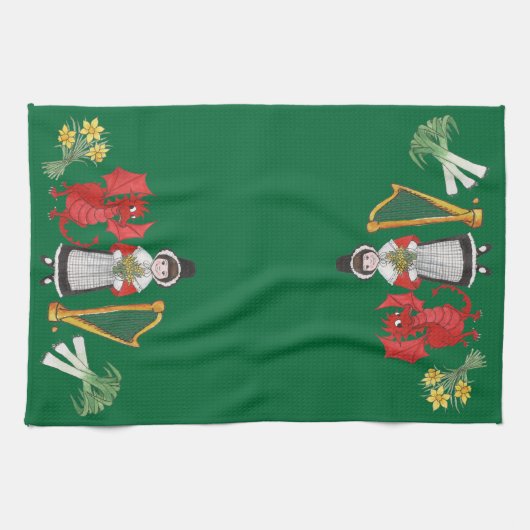 Geschirrtuch: Waliser, Narzissen, Geschirrtuch (Horizontal)