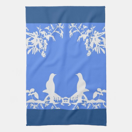 Geschirrtuch - Wedgewood Whimsey auf Blauem/Weiß (Vertikal)