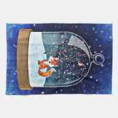 Geschirrtuch-Weihnachtsfuchsblau Geschirrtuch (Horizontal)