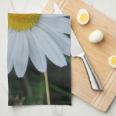 Geschirrtuch weiß Margerite auf Stäbchen (Viertel Falte)