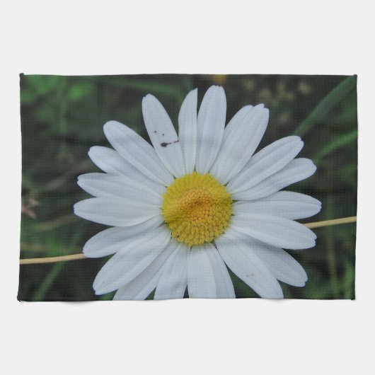Geschirrtuch weiß Margerite auf Stäbchen (Horizontal)