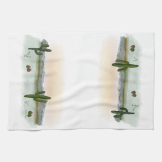 Geschirrtuch |Wüstenuntergang | Aquarell