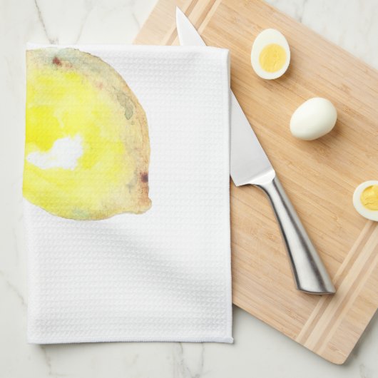 Geschirrtücher mit gelben Zitronen (Viertel Falte)