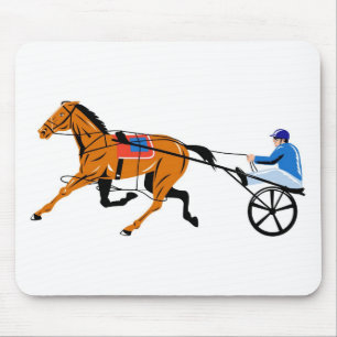 Geschirrwagen-Pferderennen sulkies Mousepad