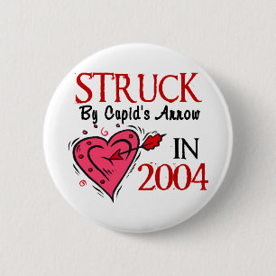Geschlagen durch den Pfeil des Amors im Jahre 2004 Button