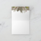 Geschlagene Botanische Hochzeit - Danke Karte (Innenseite)