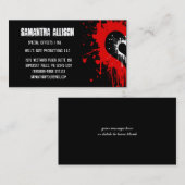 Geschlagene Herzen Moderne Goth Business Card Visitenkarte (Vorne/Hinten)