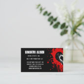Geschlagene Herzen Moderne Goth Business Card Visitenkarte (Stehend Vorderseite)