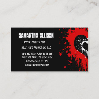 Geschlagene Herzen Moderne Goth Business Card Visitenkarte