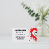 Geschlagene Herzen Moderne Goth Business Card Visitenkarte (Stehend Vorderseite)