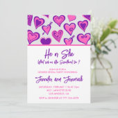 Geschlecht am Valentinstag enthüllt Liebeslust lil Einladung (Stehend Vorderseite)