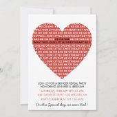 Geschlecht am Valentinstag zeigt Valentine in weiß Einladung (Vorderseite)