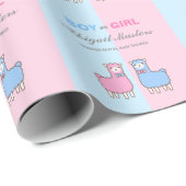 Geschlecht: Baby Shower Sheep Wrapping Paper Geschenkpapier (Rolleneckpunkt)