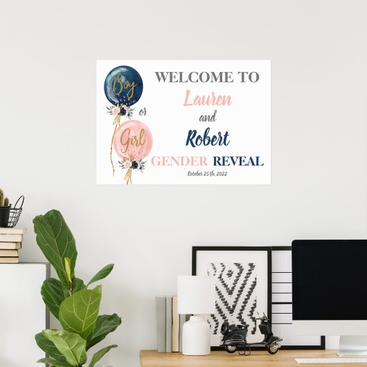 Geschlecht: Begrüßungszeichen Poster (Heimbüro)