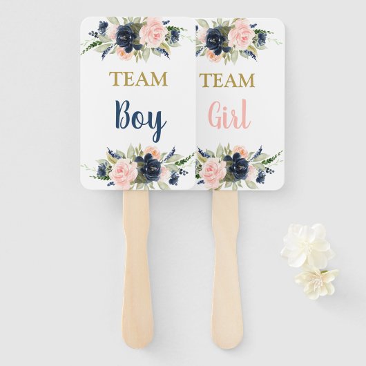 Geschlecht blau oder rosa fächer (Vorne und Hinten)