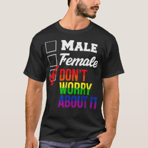 Geschlecht Checklist Gay Pride Rainbow Flag LGBTQ  T-Shirt