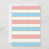 Geschlecht decken Babyparty-Funkeln-kleinen Stern Einladung (Rückseite)