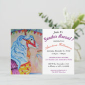 GESCHLECHT DECKEN BUNTES KARUSSELL-PFERD AUF, DAS EINLADUNG (Stehend Vorderseite)