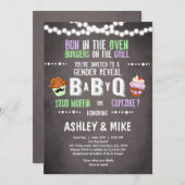 Geschlecht decken Einladung BabyQ GRILLEN (Vorne/Hinten)