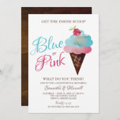 Geschlecht decken Einladungs-BLAUE ODER ROSA Einladung (Vorne/Hinten)