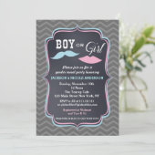Geschlecht decken Party-Baby-Duschen-Einladungen Einladung (Stehend Vorderseite)