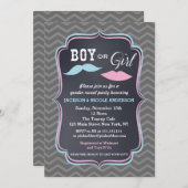 Geschlecht decken Party-Baby-Duschen-Einladungen Einladung (Vorne/Hinten)