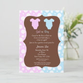 Geschlecht decken Party-Baby-Duschen-Einladungen Einladung (Stehend Vorderseite)