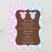 Geschlecht decken Party-Baby-Duschen-Einladungen Einladung (Vorne/Hinten)