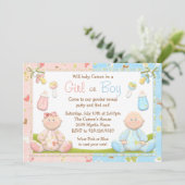 Geschlecht decken Party Einladung auf (Stehend Vorderseite)