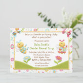 Geschlecht decken Party Einladung auf (Stehend Vorderseite)