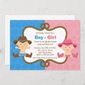 Geschlecht decken Party Einladung auf (Vorne/Hinten)