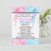 Geschlecht decken Party Einladung auf (Stehend Vorderseite)