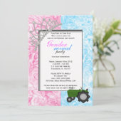 Geschlecht decken Party Einladung auf (Stehend Vorderseite)