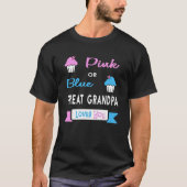Geschlecht decken Rosa oder blaue große T-Shirt (Vorderseite)