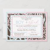 Geschlecht decken Safari-Party Einladung A7 auf (Rückseite)