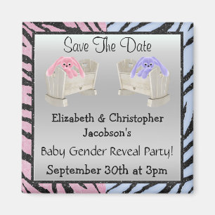 Geschlecht decken Save the Date Häschen u. Magnet