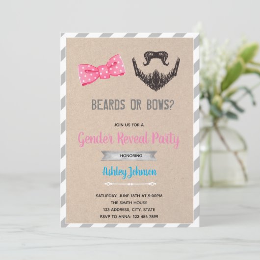 Geschlecht der Bogen oder Bärte: Einladung (Stehend Vorderseite)