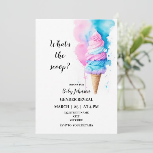 Geschlecht der Eiscreme: Einladung (Stehend Vorderseite)